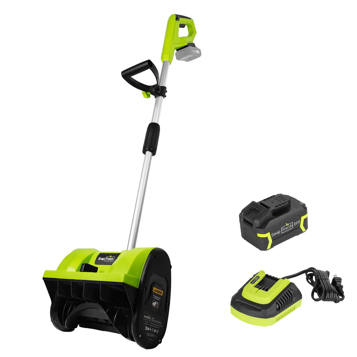 20V Cordless Brushless Snow Shovel , 4.0Ah Li-Ion Battery And