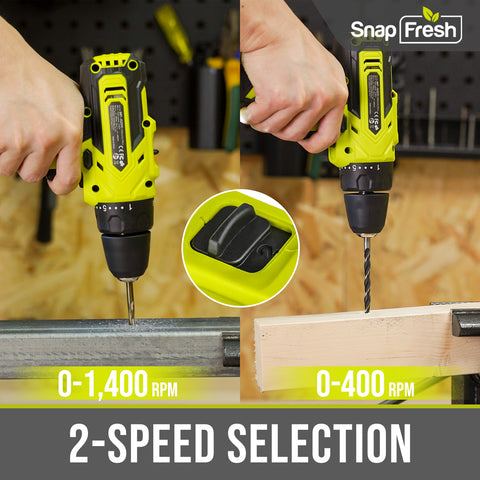 20V Power Drill with 2.0Ah Li-ion Battery and Charger