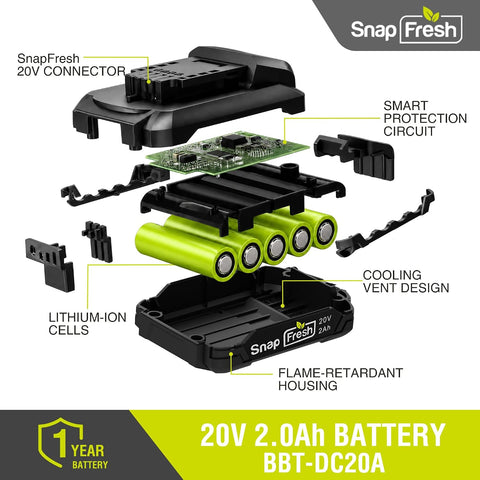 SnapFresh 20V 2.0Ah Battery