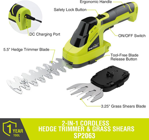 7.2V Cordless Shrubbery and Grass Shears