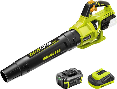 SnapFresh Cordless Brushless Leaf Blower (685CFM)
