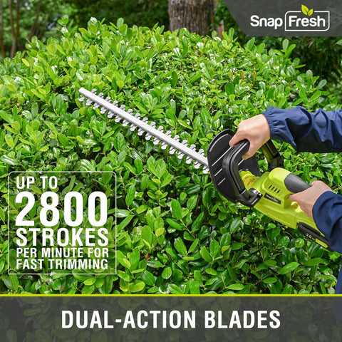 20V Cordless Hedge Trimmer with 2.0Ah Li-ion Battery and Charger