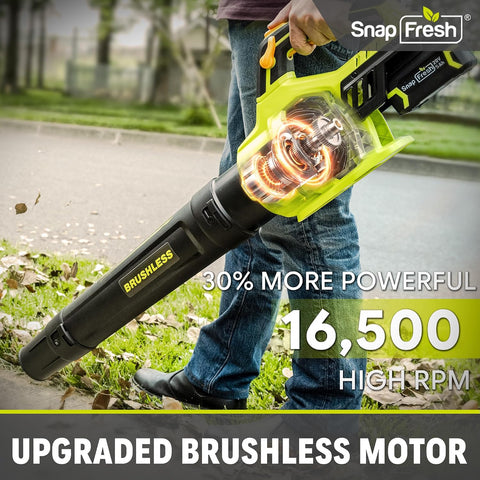 SnapFresh Cordless Brushless Leaf Blower (685CFM)