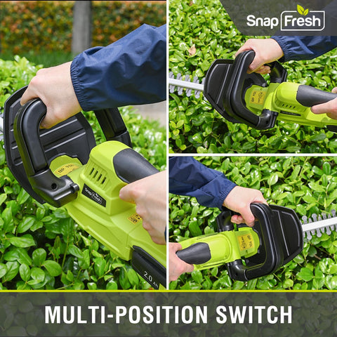 20V Cordless Hedge Trimmer with 2.0Ah Li-ion Battery and Charger