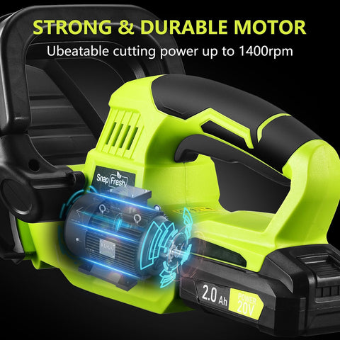 20V Cordless Hedge Trimmer with 2.0Ah Li-ion Battery and Charger